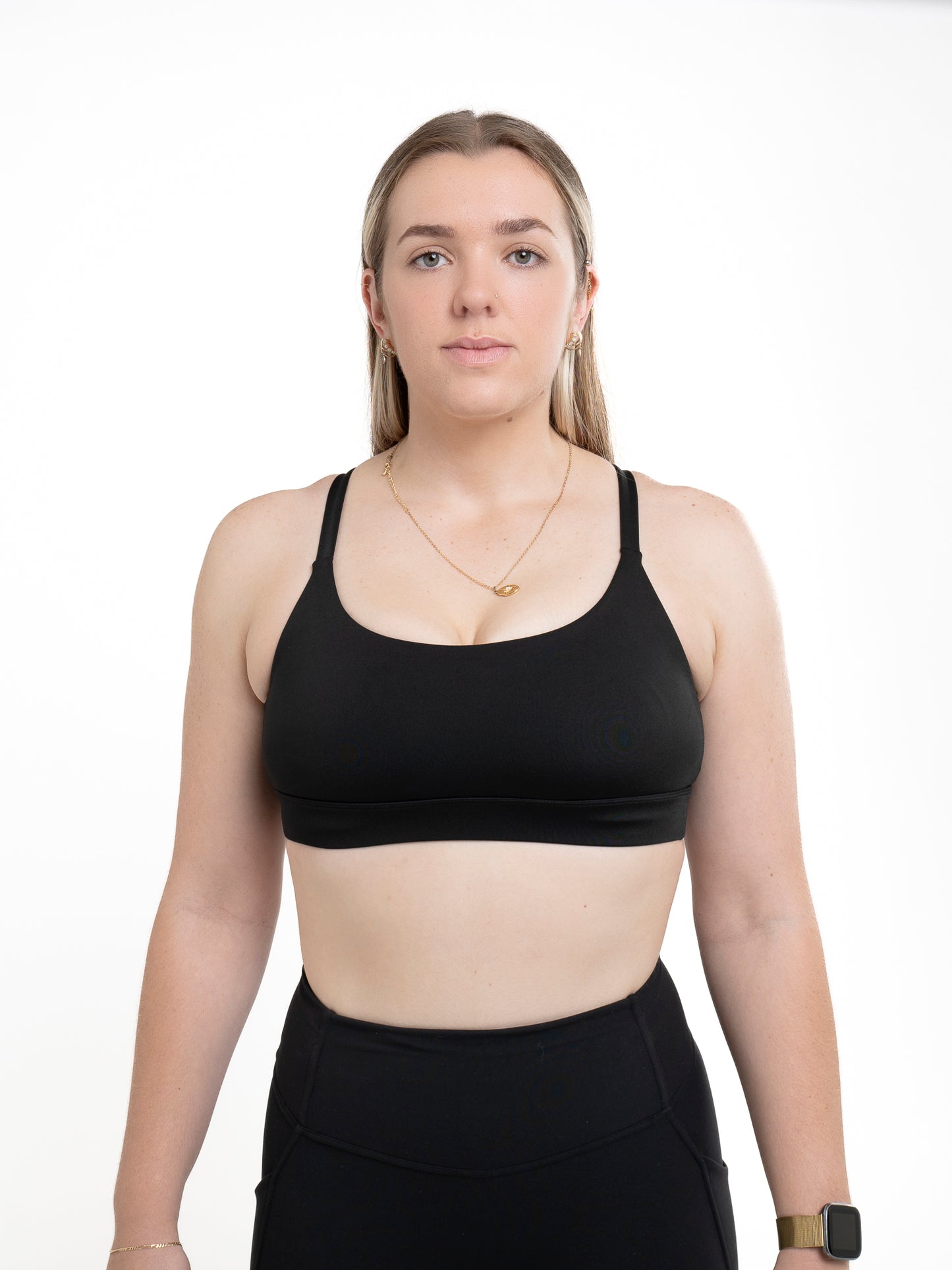 Sasha Strappy Black Sports Crop