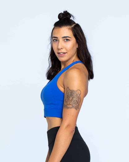 Electric Blue Sports Bra - I was not made to be subtle!