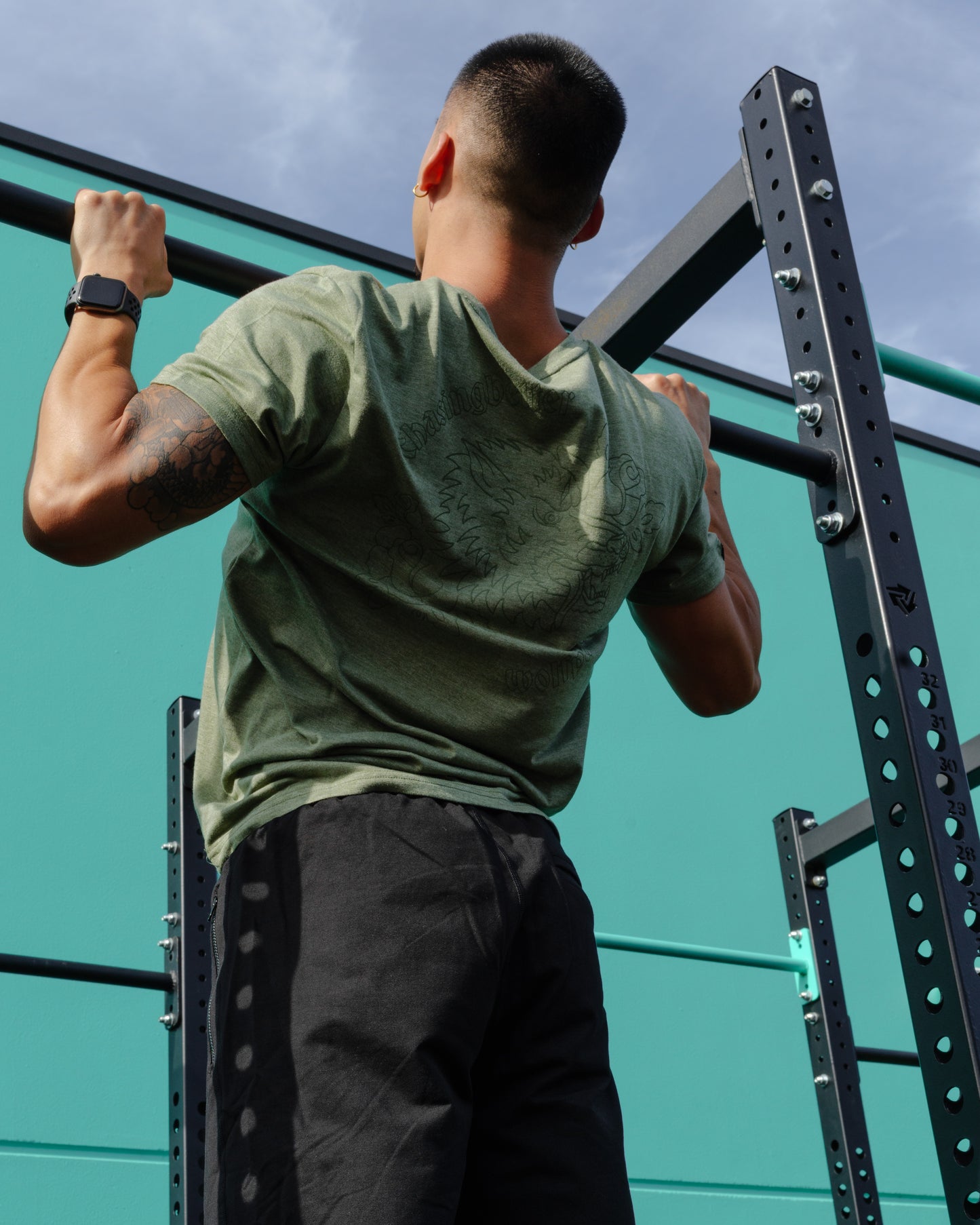 green t shirt for men or women workout active wear