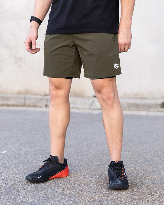 Active Shorts 2-in-1 Army Green